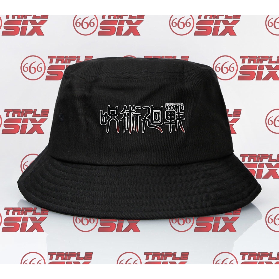 Topi Bucket Anime jujutsu kaisen Logo