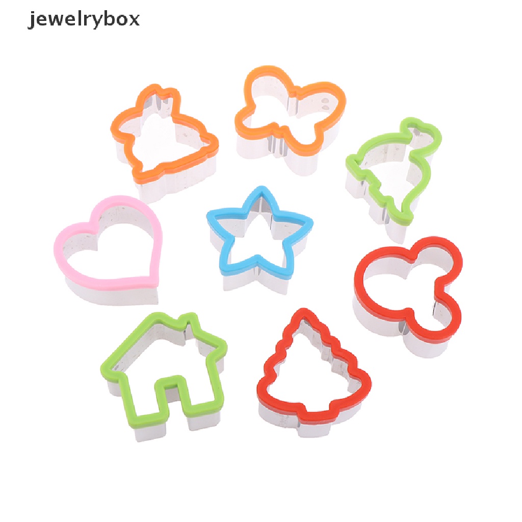 (jewelrybox) Set Cetakan Pemotong Roti / Biskuit / Cookies / Sandwich Bahan Baja Untuk Anak