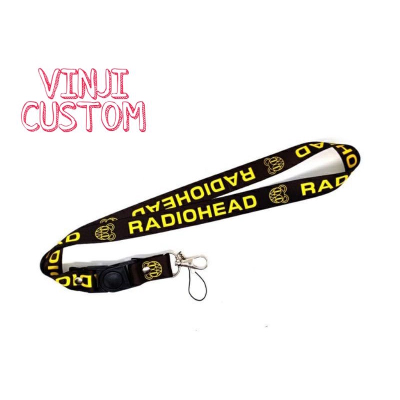 

Lanyard RADIOHEAD tali lanyard BAND gantungan kunci name tag id card kartu nama / tali lanyard gantungan leher