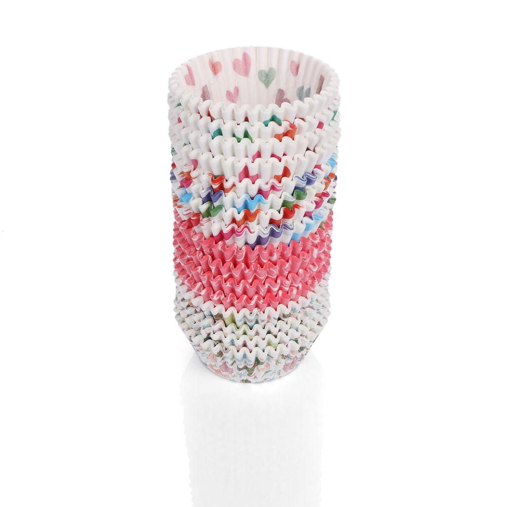 Solighter 100pcs/lot Cupcake Wrappers Perlengkapan Pesta Pastry Tools Liner Kue Kertas Gelas