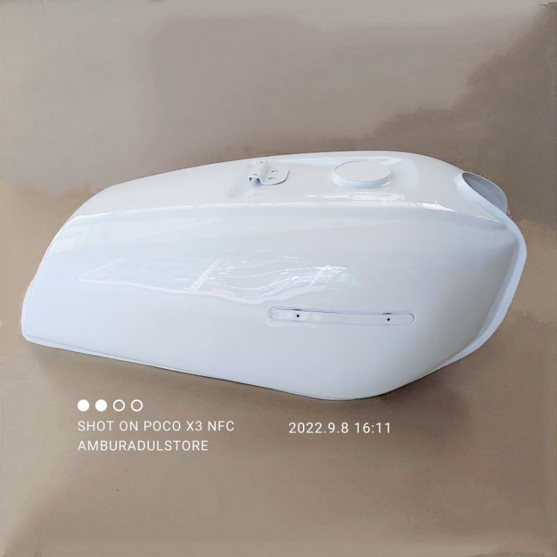 Tangki honda GL100 tangki tengki bensin honda gl100 gl125 import putih