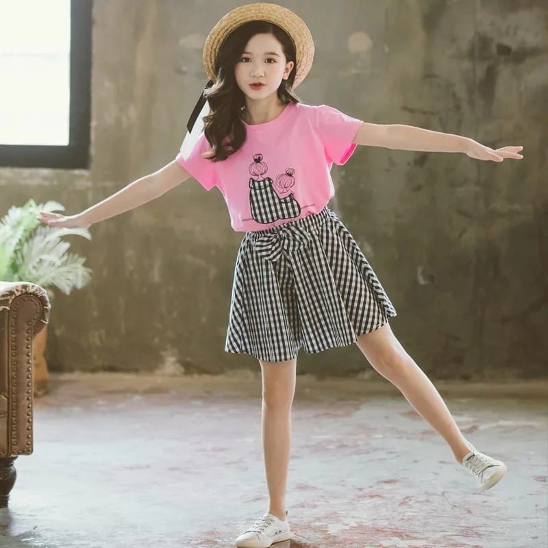 HappyOliver SET NOONA MOMMYS GIRL EBV Setelan anak perempuan motif lucu atasan dan rok berkualitas