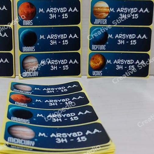 

➵ Sticker Label Nama Khusus Buku Pelajaran dan peralatan Sekolah ➬