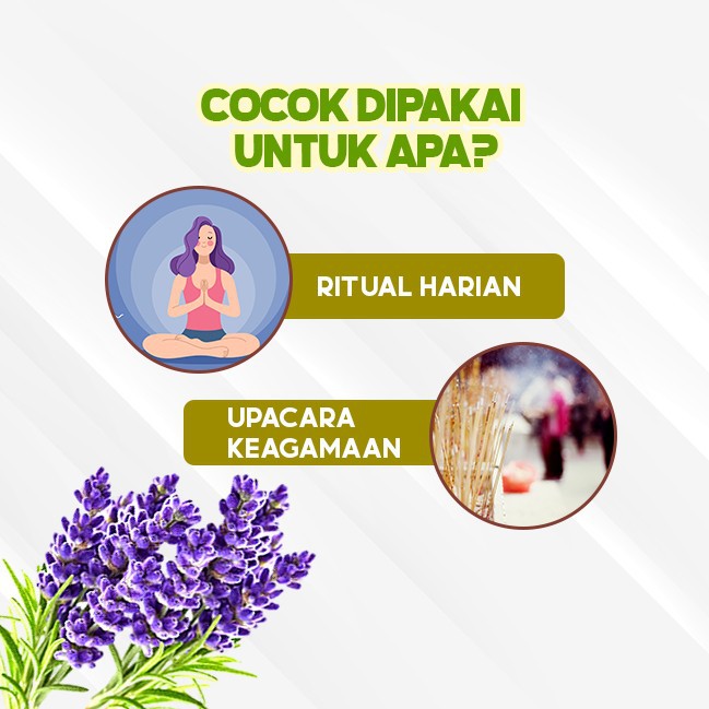 Dupa/ Hio Wangi Harum Baladewa 3 jam 61 batang Lavender merah