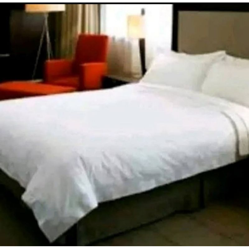 Kain Sprei Hotel Putih/Warna Polos Meteran (Kain  Saja)