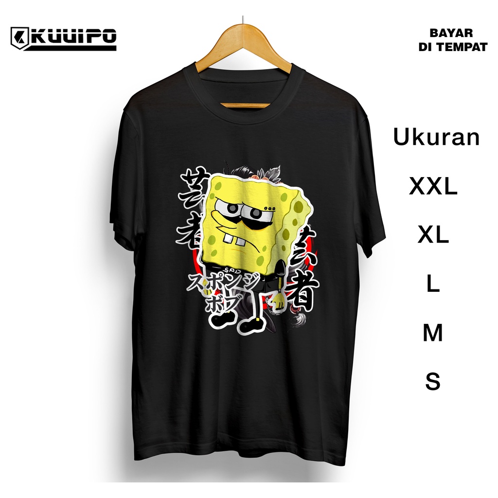 Baju kaos Distro Jepang Spongebob Yakuza DTF
