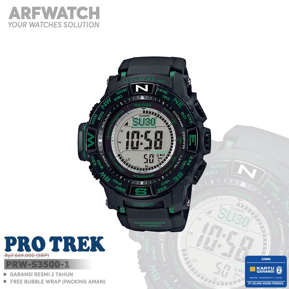 Casio Pro Trek PRW-S3500-1 / PRW-S3500-1DR Original