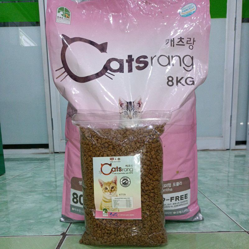 CATSRANG KITTEN KEMASAN 1000g Repack / DRYFOOD/ MAKANAN KUCING