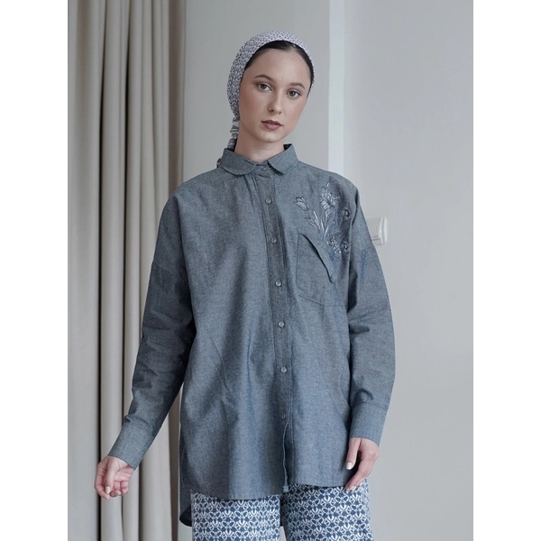 Hara Denim Shirt Navy Aleza Label