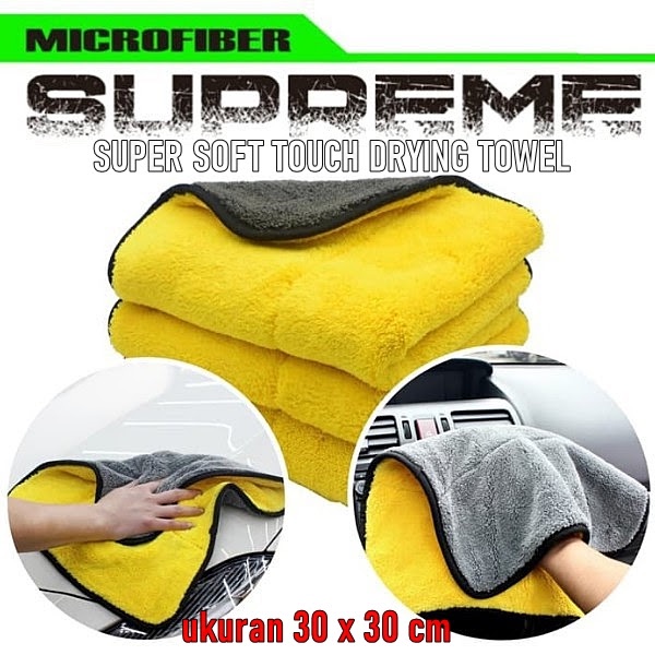 TERLARIS kain lap drying towel 30x30 kain lap mobil motor microfiber serbaguna halus anti lecet terb