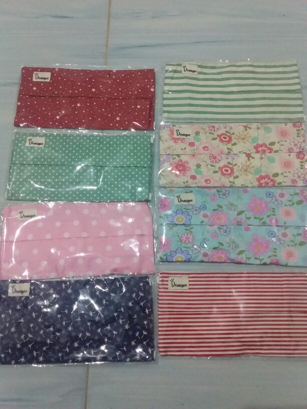 (pink Series) Masker Kain Katun Jepang Bisa Diisi Filter