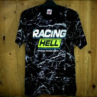  Kaos  distro racing  hell  fullprint pria  wanita Shopee 