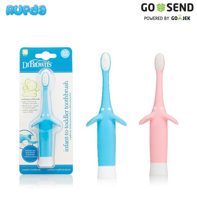 Dr Brown's Infant-To-Toddler Toothbrush, Sikat Gigi Bayi Dan Anak