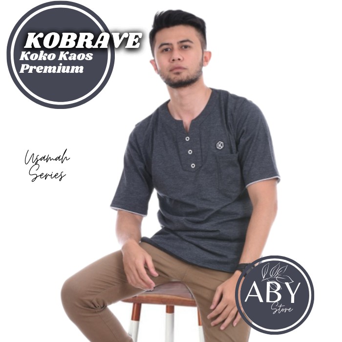 Koko Kaos KOBRAVE USAMAH | Koko Pria Muslim Series Premium ( BISA COD )