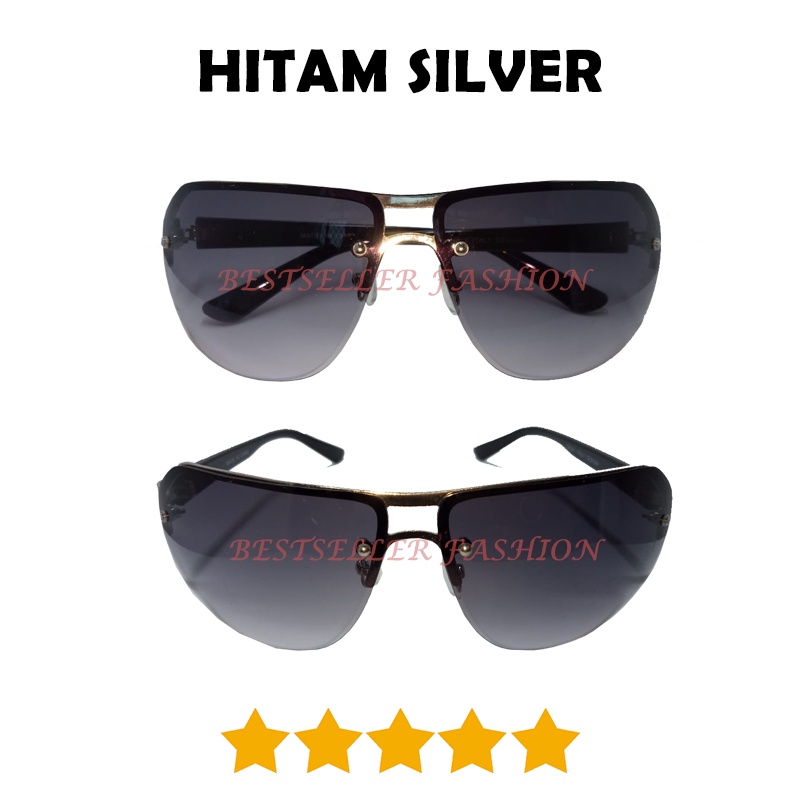 Kacamata Hitam Fashion Stylish Unisex Pria Wanita Anti Silau UV Protection Kacamata Gaya Sporty Outdoor