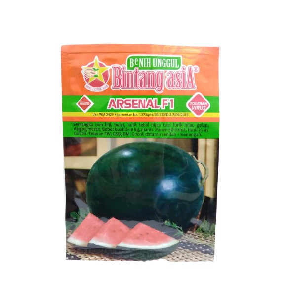 Benih / Bibit Semangka Non Biji Arsenal Bintang Asia @ 20 Gram