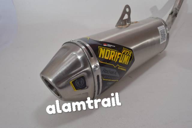 Knalpot norifumi klx 140 rocket 4 stenlis original pnp klx 140