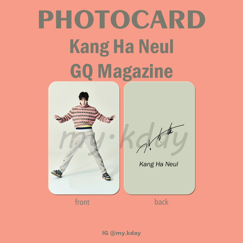 PCA-0051, Unofficial Photocard Kang Ha Neul GQ Magazine 2 sisi