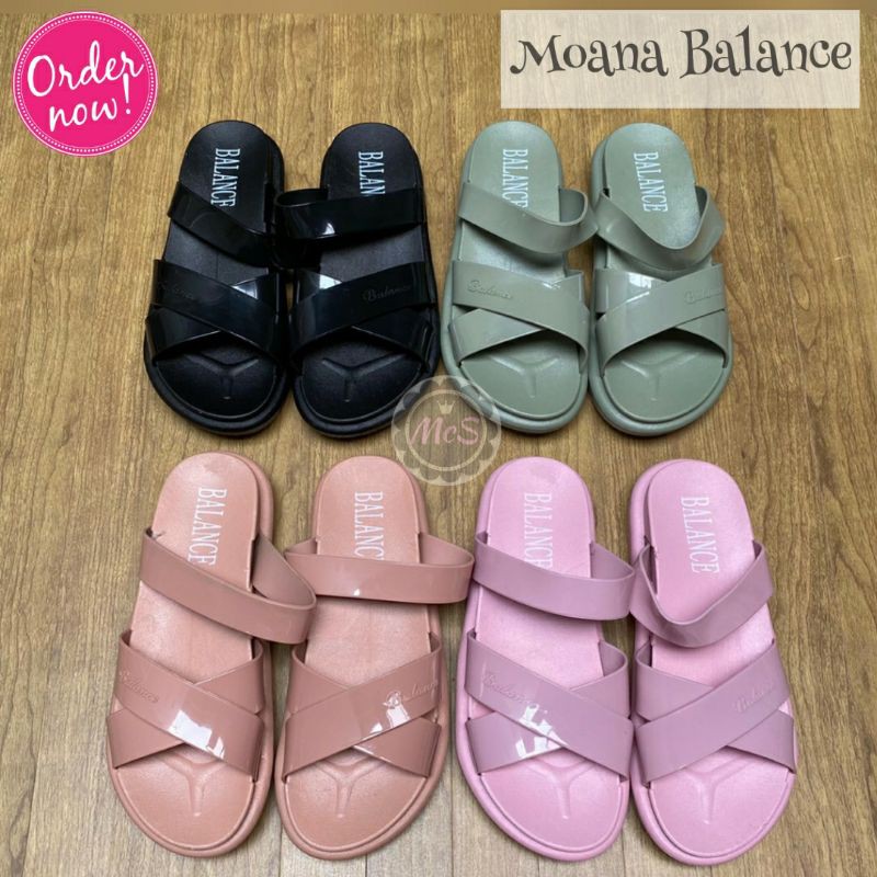MOANA Sandal jelly tali silang merk Balance