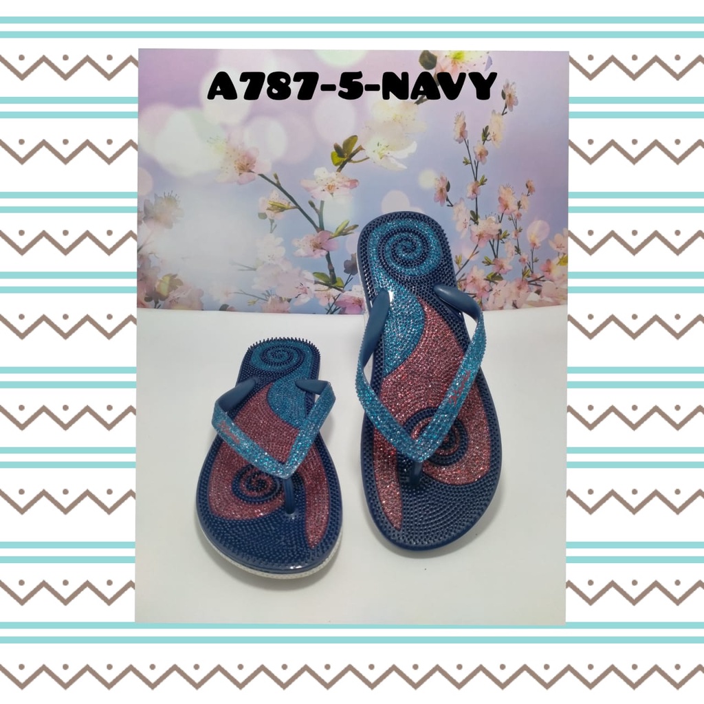 sandal wanita import model flat kasual nyaman dan modis glanzton A787-5 uk 37-41