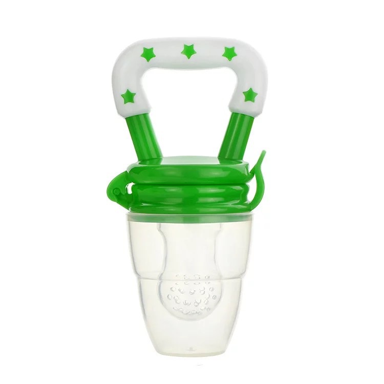 STT Empeng Buah Bayi Baby Fruit Food Feeder Dot Buah Bayi Gigitan Bayi Dodot Sari Buah Anak-HIJAU L