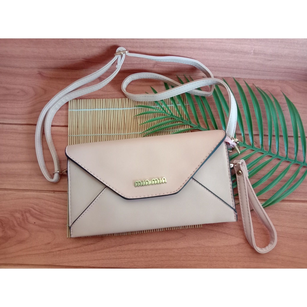 [CUCI GUDANG SALE] TAS SELEMPANG CLUTCH ENVELOPE MINMIN BAHAN KULIT SINTESIS WANITA