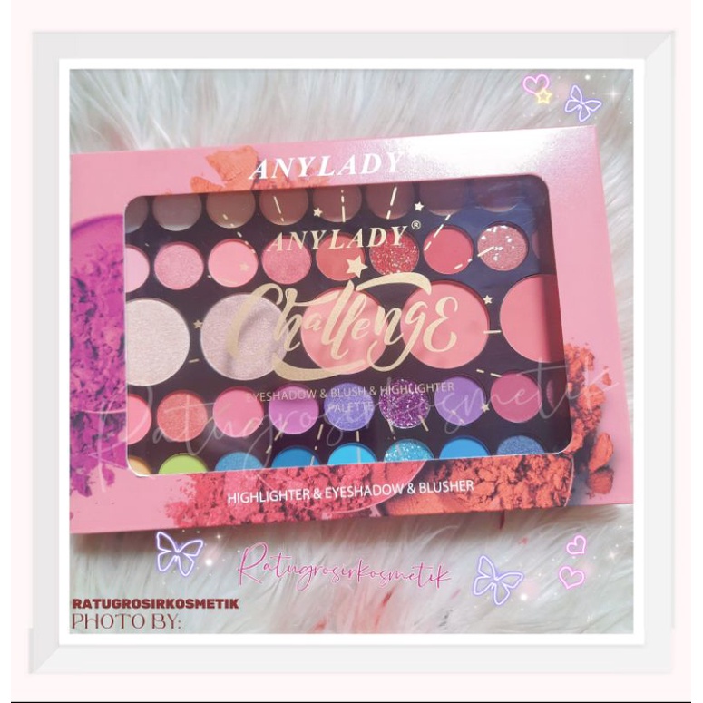 PROMO!!!EYESHADOW BLUSHER &amp; HIGHLIGHTER PALETTE CHALLENGE ANYLADY NO.742B