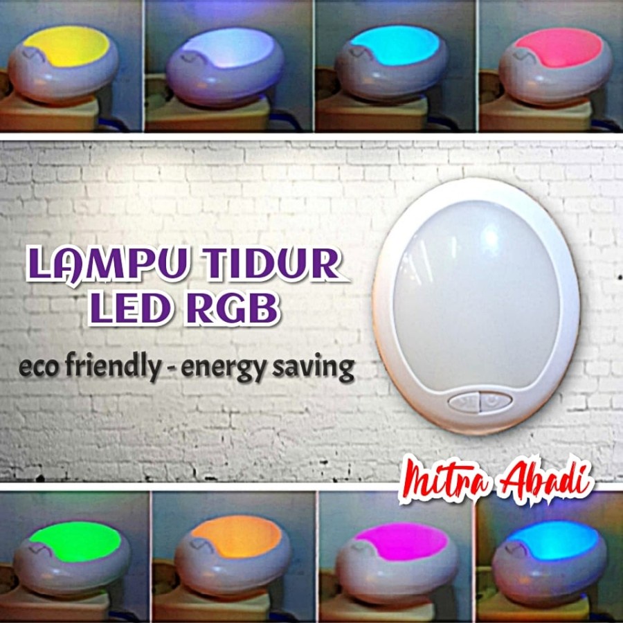 Lampu Tidur LED RGB / RGB LED Night Light Portable