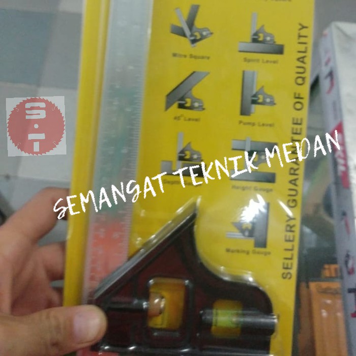 

PENGGARIS SIKU TUKANG COMBINATION SQUARE 30cm 12" SELLERY