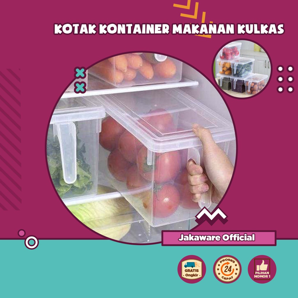 KOTAK KONTAINER MAKANAN KULKAS KITCHEN STORAGE FOOD BOX SAYUR BUAH WADAH PLASTIK DESSERT TEMPAT TOPL