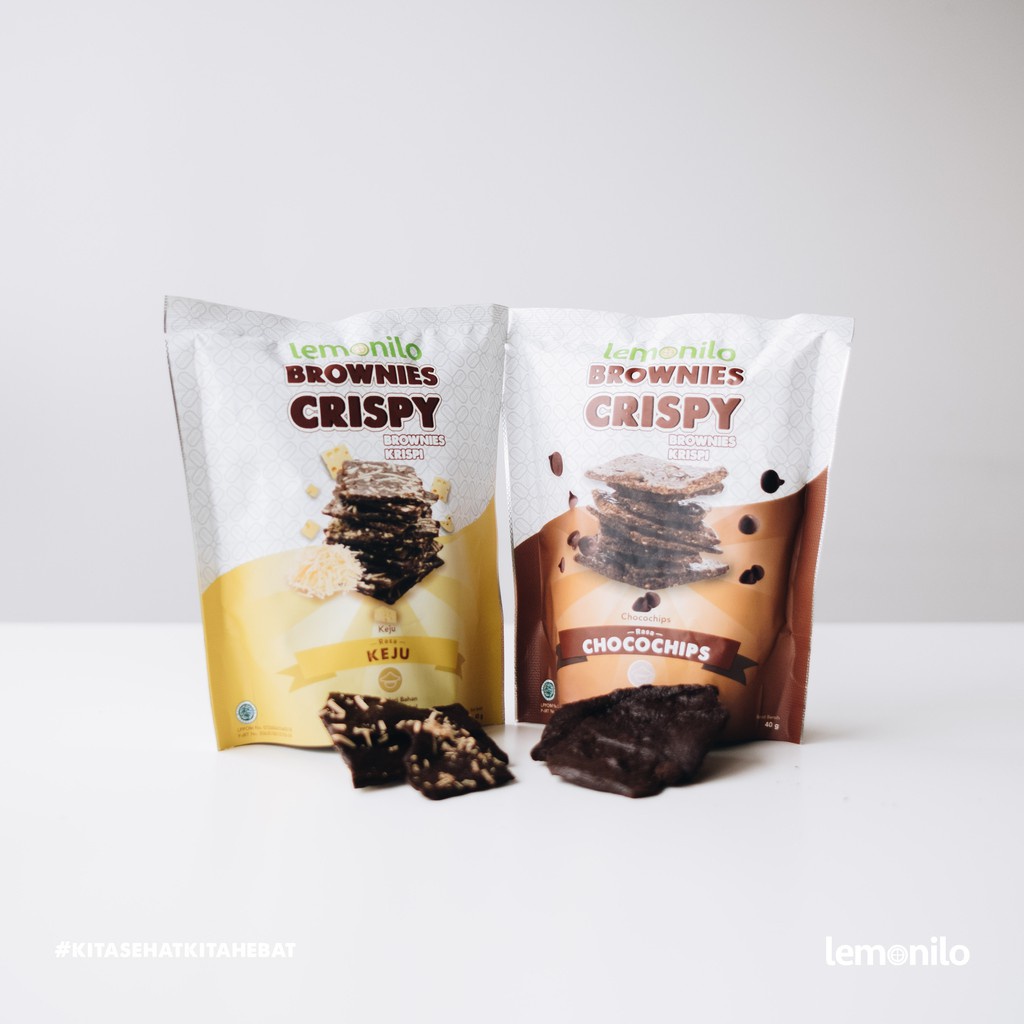 HD Management Lemonilo Brownies Crispy Rasa Chocochips &amp; Keju 40 gr | Crispy Cookies | Snack Manis Camilan Sehat