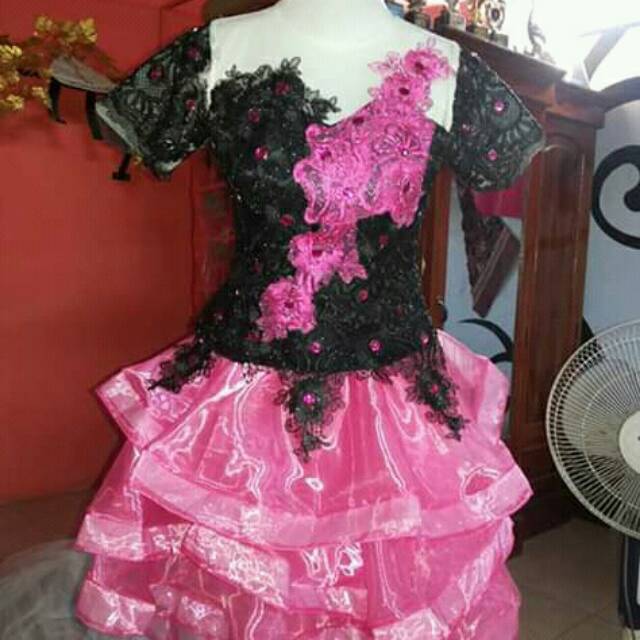 BAJU NYANYI ORGANZA MIX TILE KOMBI BRUKAT