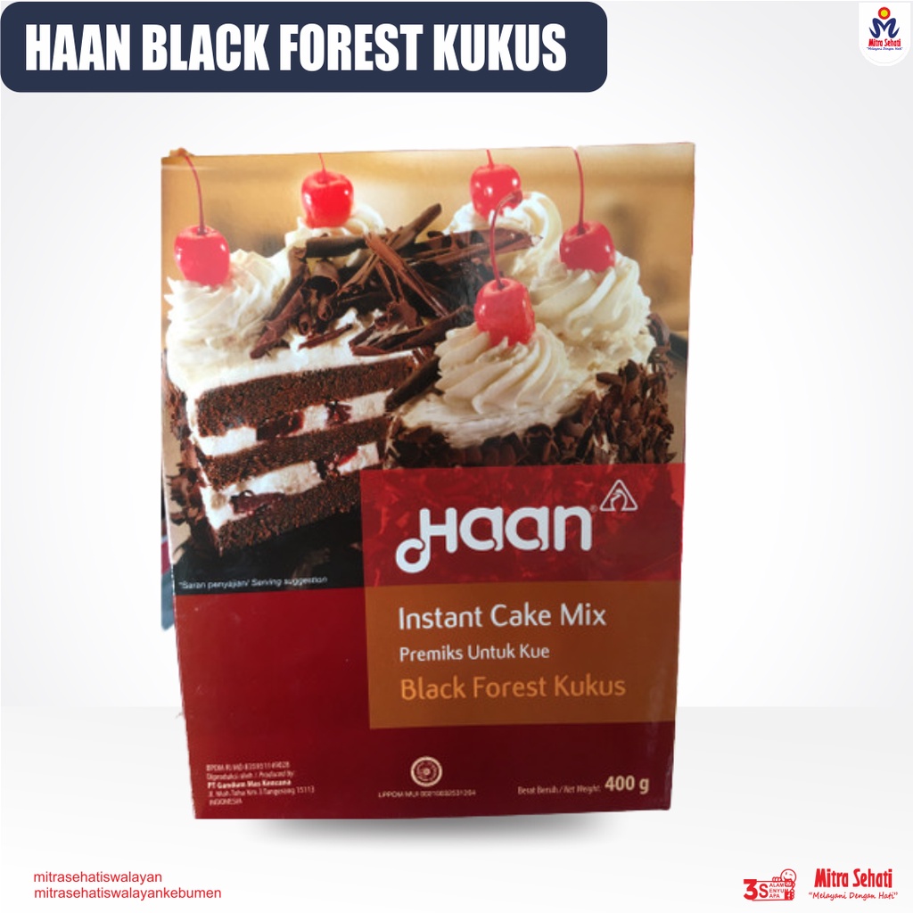 

HAAN BLACK FOREST KUKUS 400gr / BAHAN KUE KUKUS / BAHAN BLACK FOREST KUKUS [ Mitra Sehati Swalayan ]