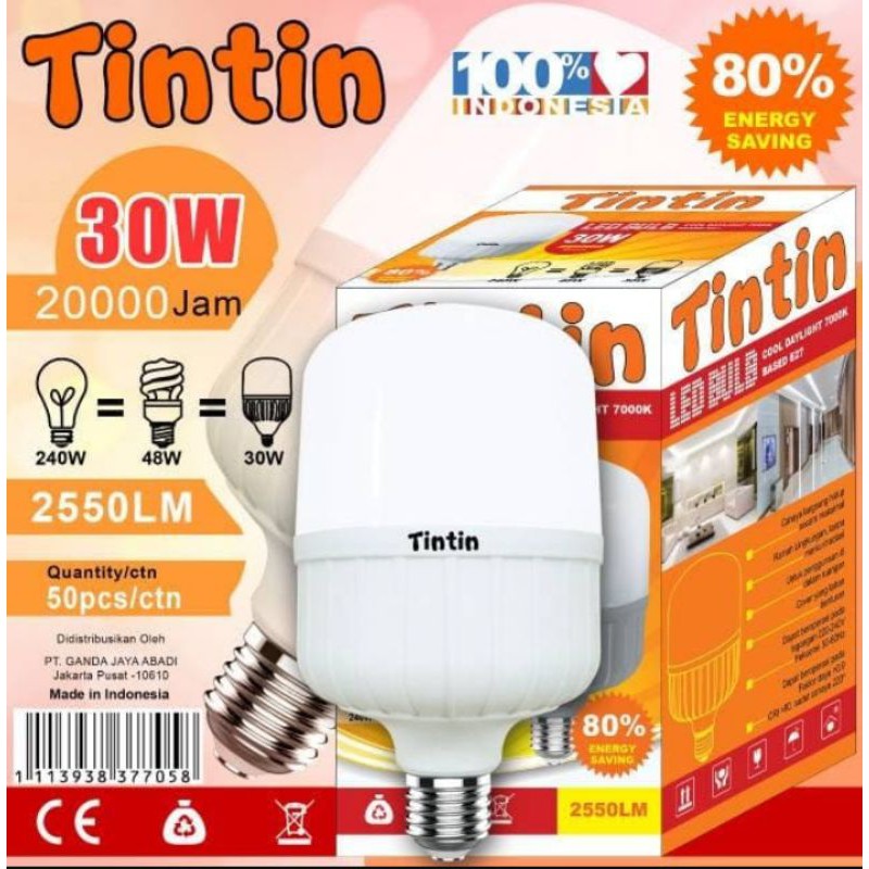 Lampu LED Murah Tintin 30 watt