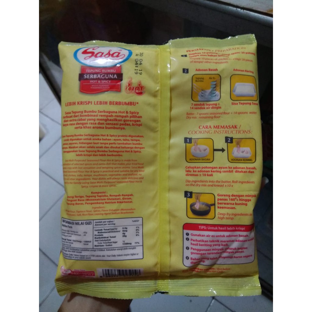 SASA TEPUNG BUMBU SERBAGUNA HOT &amp; SPICY 225 GRAM