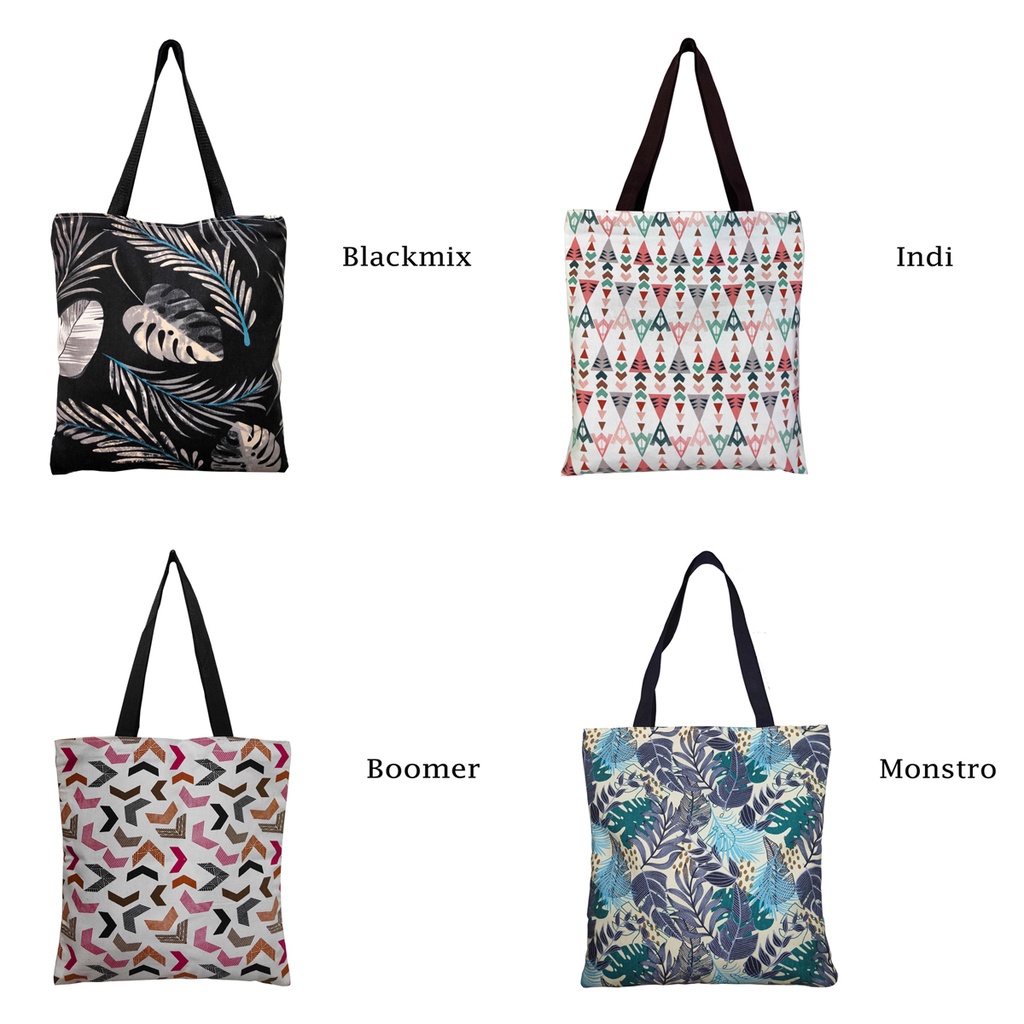 Tote Bag Kanvas 40x34cm Blackmix Sampai Monstro