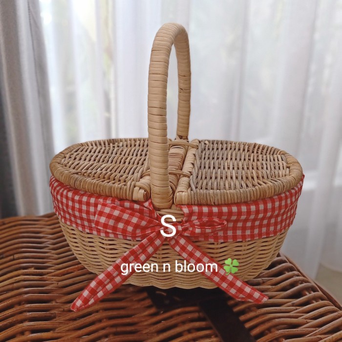 

Buah Kering - Keranjang Piknik Rotan Oval Parcel Hampers Buah Kue Kering