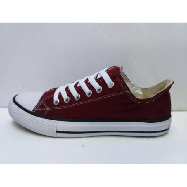  Sepatu  Converse All  Star  Classic Low Merah  Maroon  Shopee 