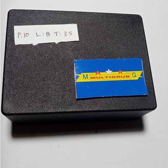 BOX HITAM BAHAN PVC"X3" 10X8X3,5CM UNTUK  KIT ELEKTRONIK