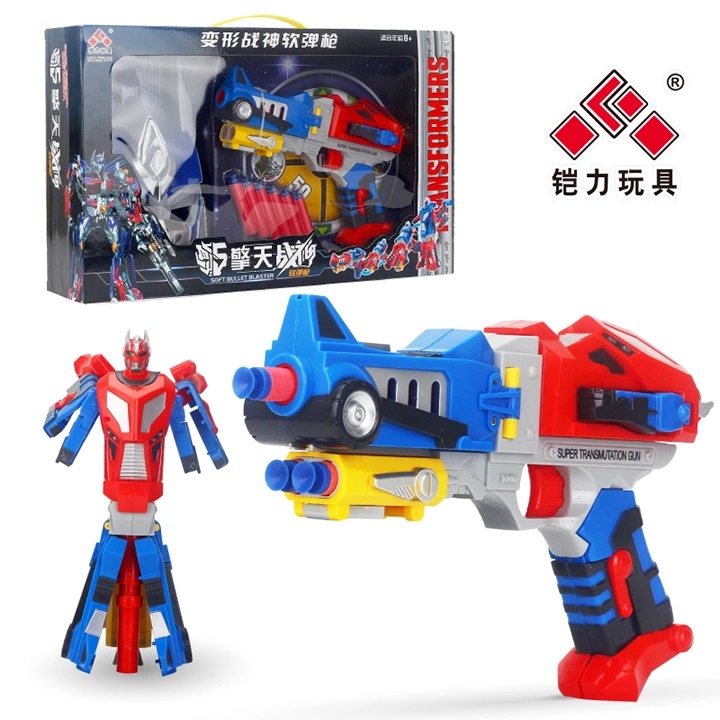 PISTOL OPTIMUS PRIME SOFT BULLET GUN SB391 PISTOL 2 IN 1 TEMBAKAN TRAMSFORMERS