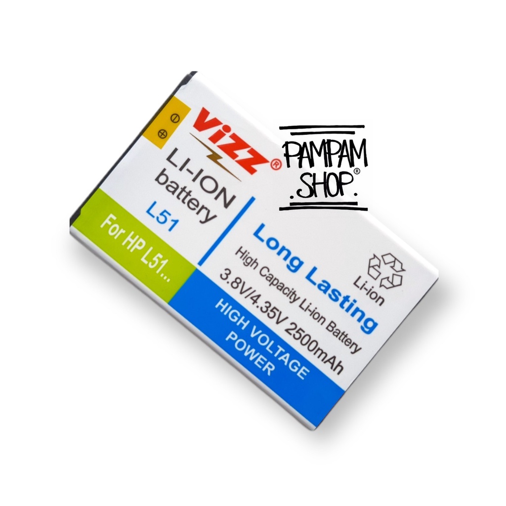 Baterai Vizz Double Power Original SPC L51 Blitz S12 Mercury Noah Batre Batrai Dual Battery Ori Mercuri Handphone HP