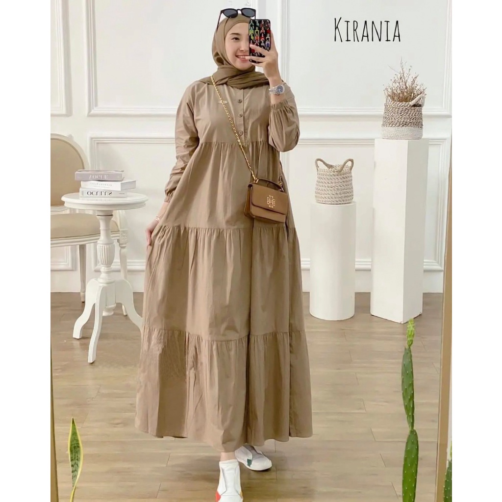 Kirana dress rayon wanita gamis rayon terbaru/gamis