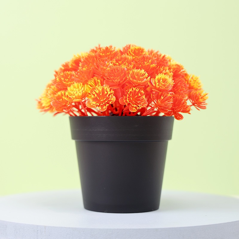 MOGYMOGY PT62 Pot Tanaman Hias Bunga Inti Nanas Plastik Ornamen Pot Bongsai Artificial Flower Decoration