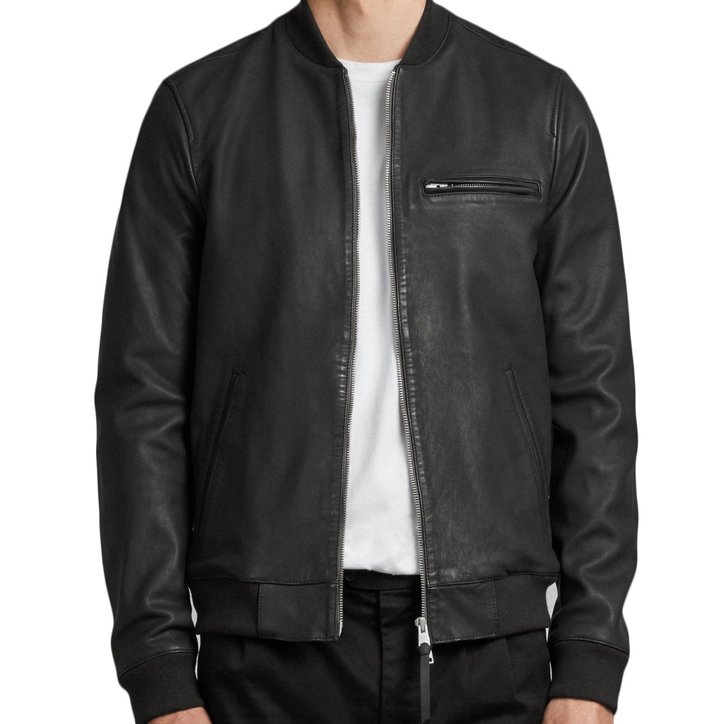 JAKET KULIT PRIA KULIT SINTETIS HITAM
