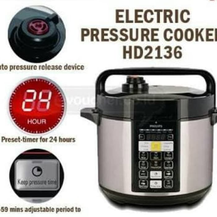 TERLARIS PHILIPS HD2136 ELECTRIC PRESSURE COOKER 5L ALAT PRESTO LISTRIK GARANSI