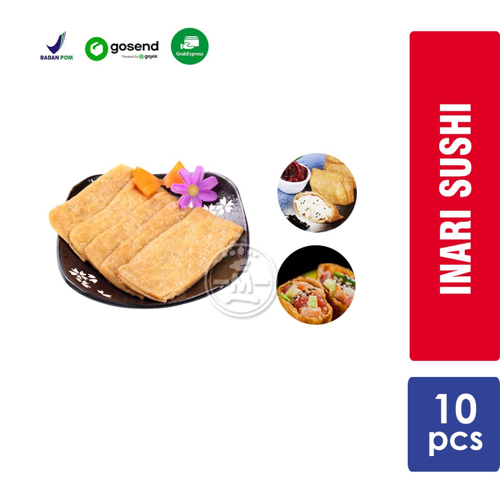 

AJITSUKE INARI Kulit Tahu Sushi Jepang 10 pcs Halal KHUSUS INSTANT