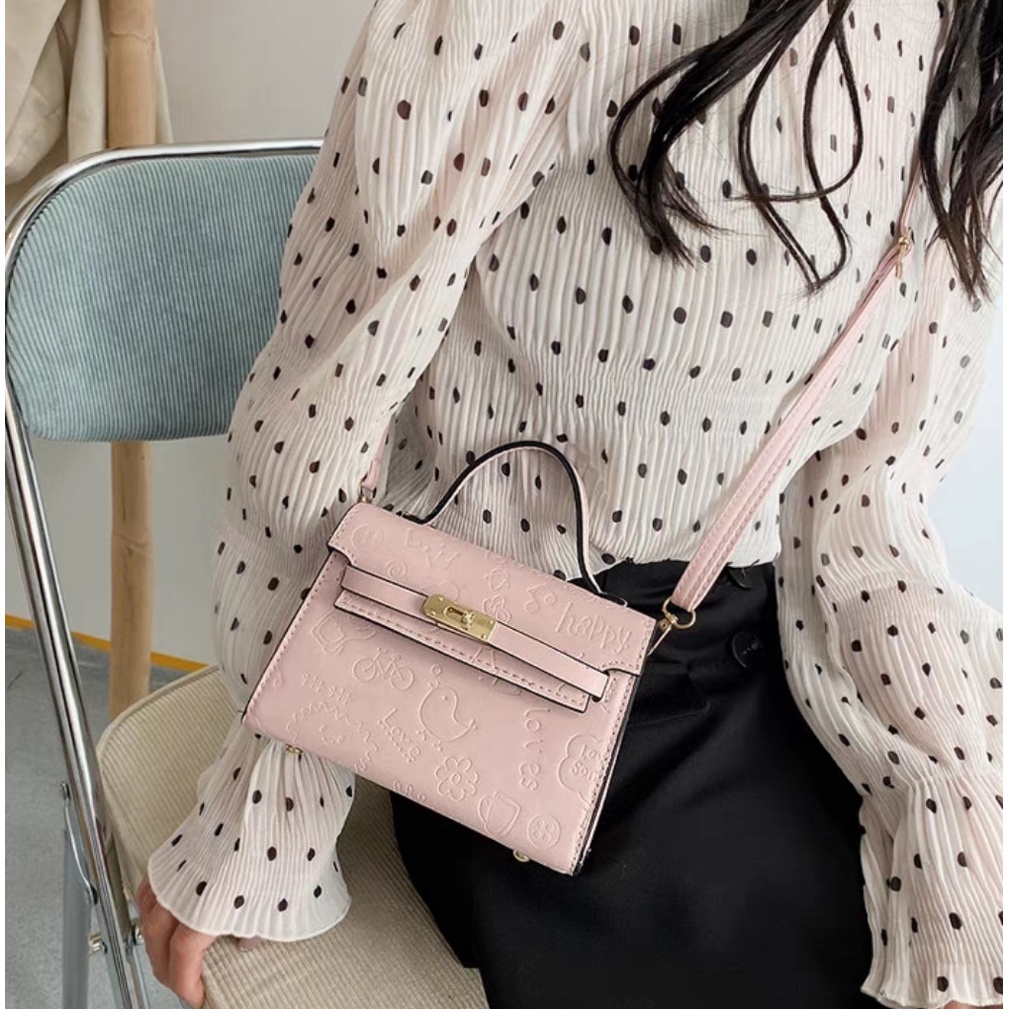 BJ31868 - BLACK/PINK/WHITE/YELLOW - TAS SLEMPANG JINJING TOTEBAG HANDBAG TAS WANITA FASHION IMPORT MODIS ELEGAN TERMURAH TERLARIS TERBARU BAGSTORE JAKARTA TAS BATAM CR7526 LT1868 JT83330