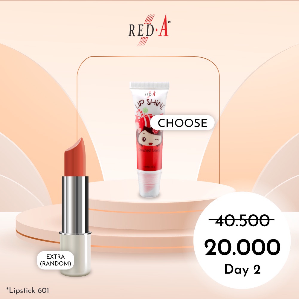 Paket Lip Shine Extra Lipstick Red A