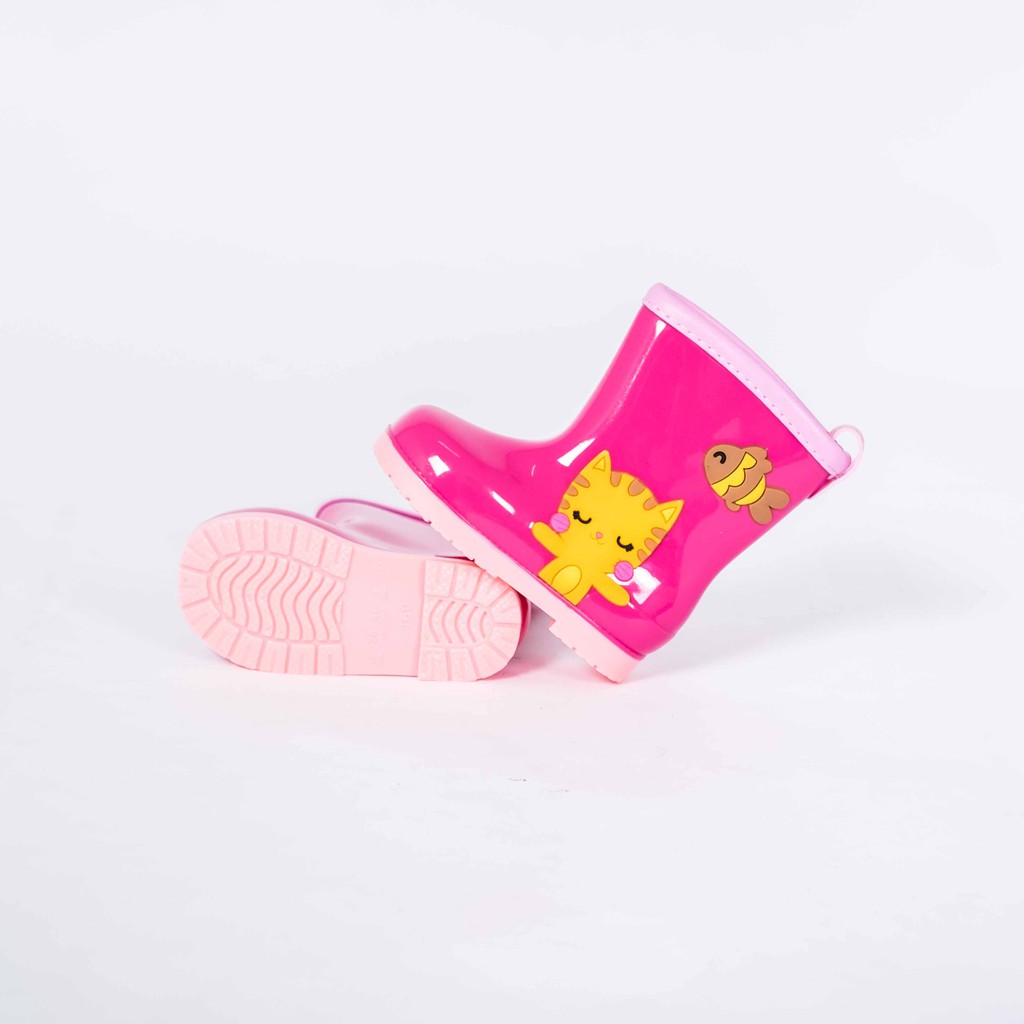 Sepatu boots anak PAUD TK sepatu hujan animal lis / karet  / sepatu anak SD / sepatu karet / sepatu AP / sepatu gardening anak- 1903A COD 4U CLOTHING