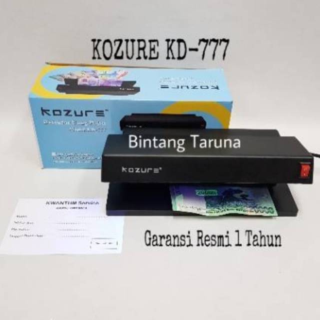 Money Detector Kozure KD-777 Alat Deteksi Uang Palsu UV Kozure KD777